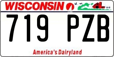 WI license plate 719PZB