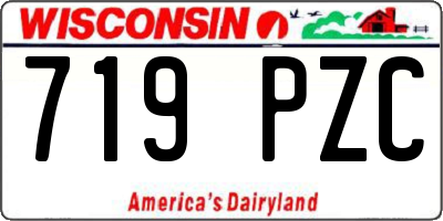WI license plate 719PZC