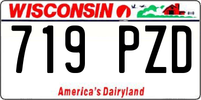 WI license plate 719PZD
