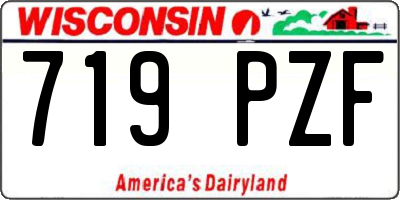 WI license plate 719PZF