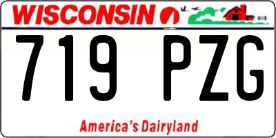 WI license plate 719PZG