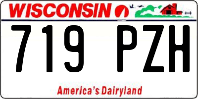 WI license plate 719PZH