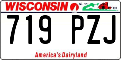 WI license plate 719PZJ