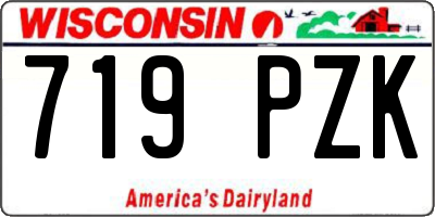 WI license plate 719PZK