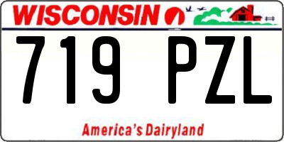 WI license plate 719PZL