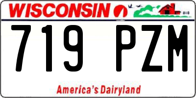 WI license plate 719PZM