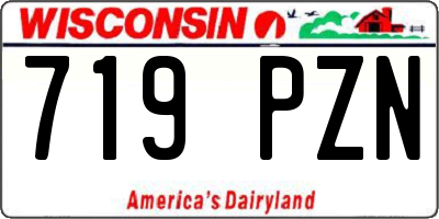WI license plate 719PZN