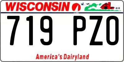 WI license plate 719PZO