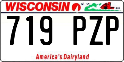 WI license plate 719PZP