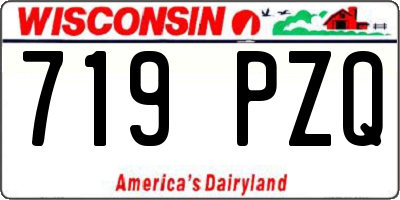 WI license plate 719PZQ