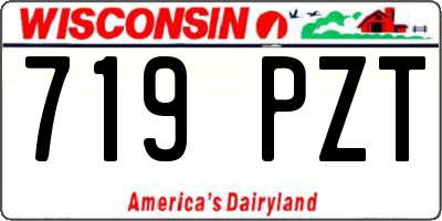 WI license plate 719PZT