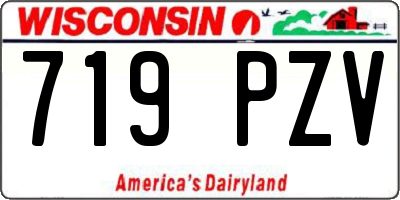 WI license plate 719PZV