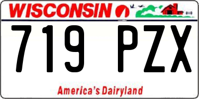 WI license plate 719PZX