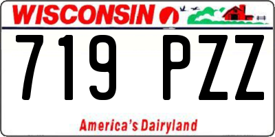 WI license plate 719PZZ
