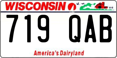 WI license plate 719QAB