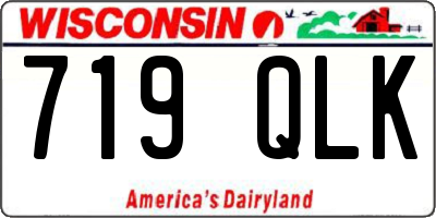 WI license plate 719QLK