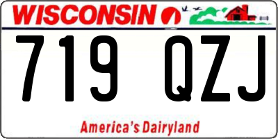 WI license plate 719QZJ