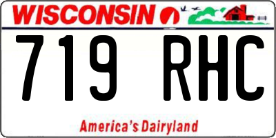 WI license plate 719RHC