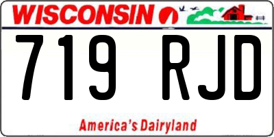 WI license plate 719RJD