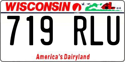 WI license plate 719RLU
