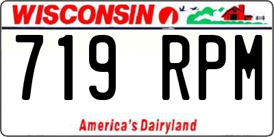 WI license plate 719RPM