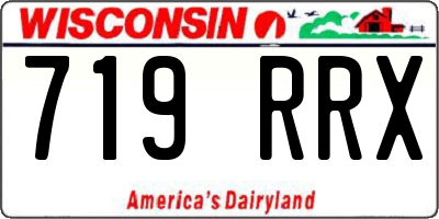 WI license plate 719RRX