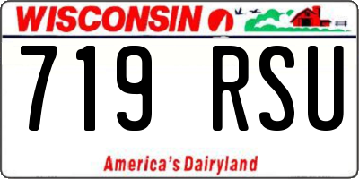 WI license plate 719RSU
