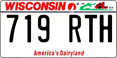 WI license plate 719RTH