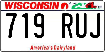 WI license plate 719RUJ