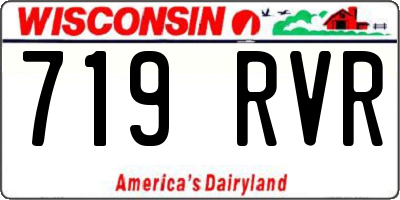WI license plate 719RVR