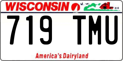 WI license plate 719TMU