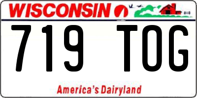 WI license plate 719TOG
