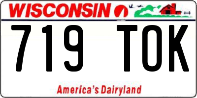 WI license plate 719TOK