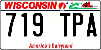 WI license plate 719TPA