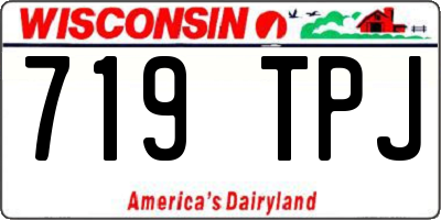 WI license plate 719TPJ