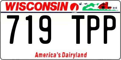 WI license plate 719TPP