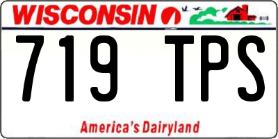 WI license plate 719TPS
