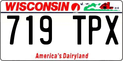 WI license plate 719TPX