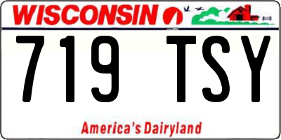 WI license plate 719TSY