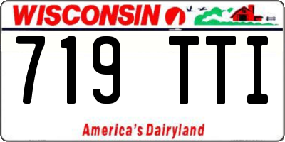 WI license plate 719TTI