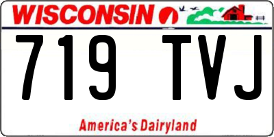WI license plate 719TVJ