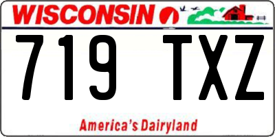 WI license plate 719TXZ