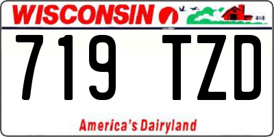 WI license plate 719TZD