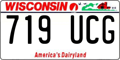 WI license plate 719UCG