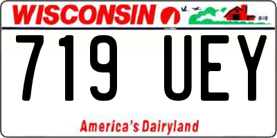 WI license plate 719UEY