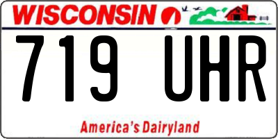 WI license plate 719UHR