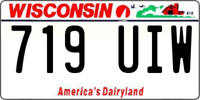 WI license plate 719UIW