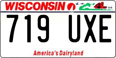 WI license plate 719UXE