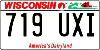 WI license plate 719UXI