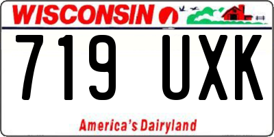 WI license plate 719UXK